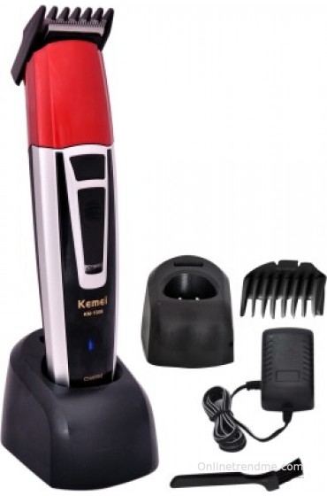 Kemei High Precision Hair & Beard KM-1006 Trimmer For Men(Red, Black, Silver)